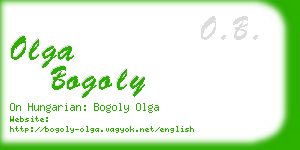 olga bogoly business card